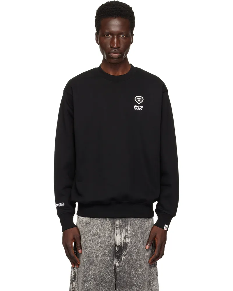 AAPE by A Bathing Ape Black 'AAPE Now' Sweatshirt Bkx