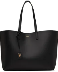 Versace Black Calfskin Tote 6be8v-black+anthraci