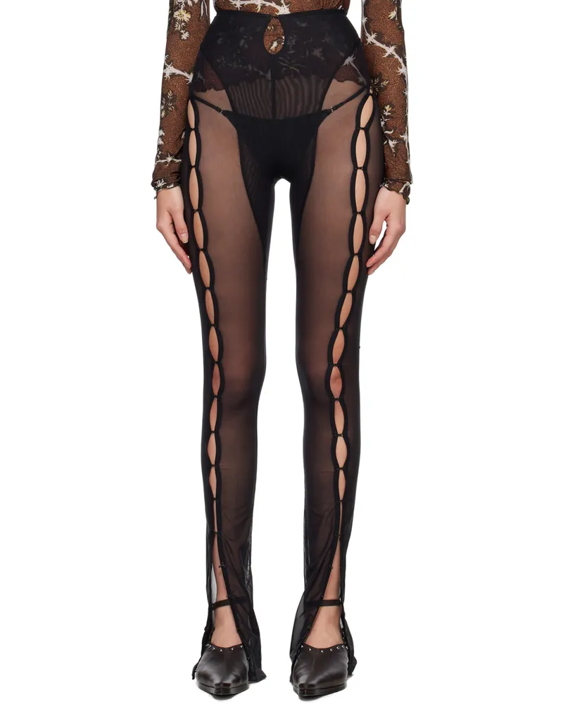 Charlotte Knowles SSENSE Exclusive Black Shade Trousers Dark