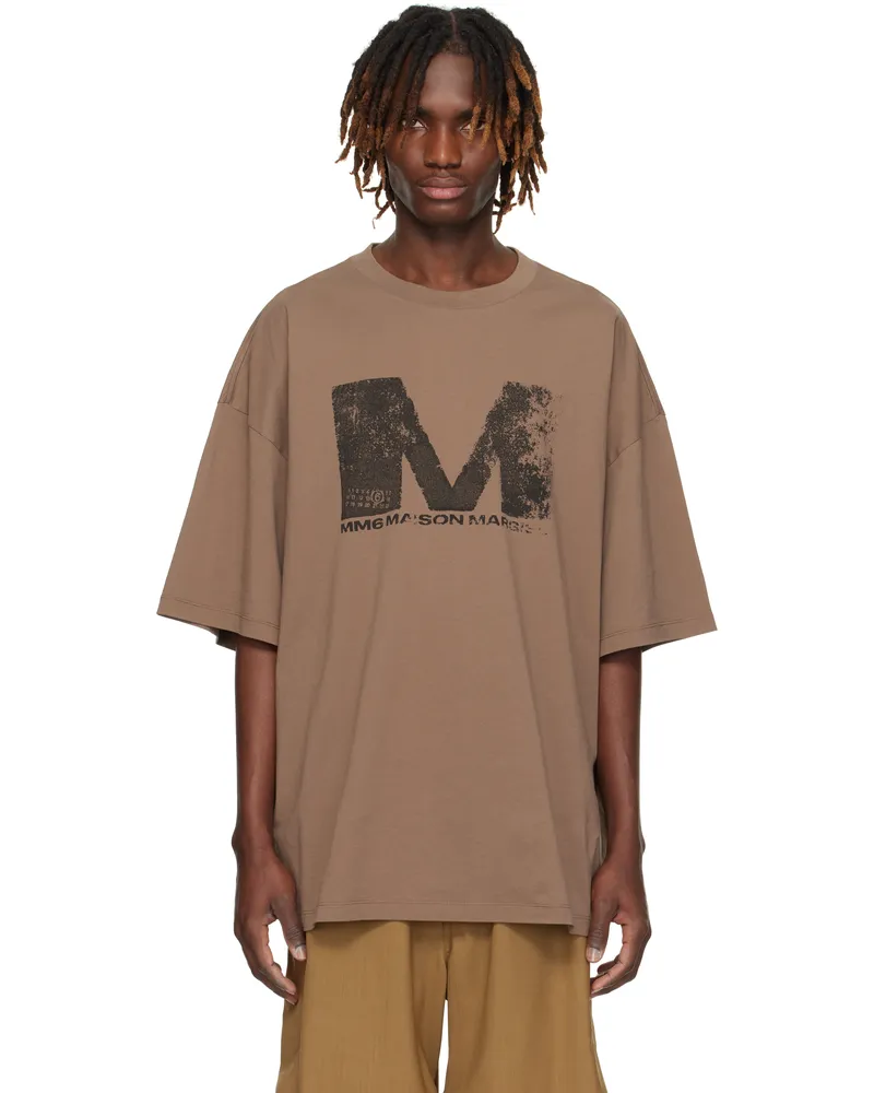 Maison Margiela Brown Graphic T-shirt 134