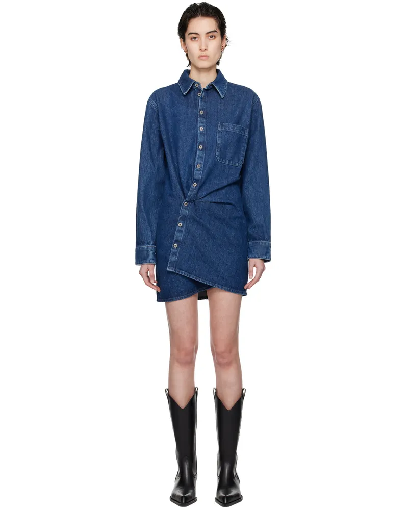 OFF-WHITE Blue Twisted Minidress Blue