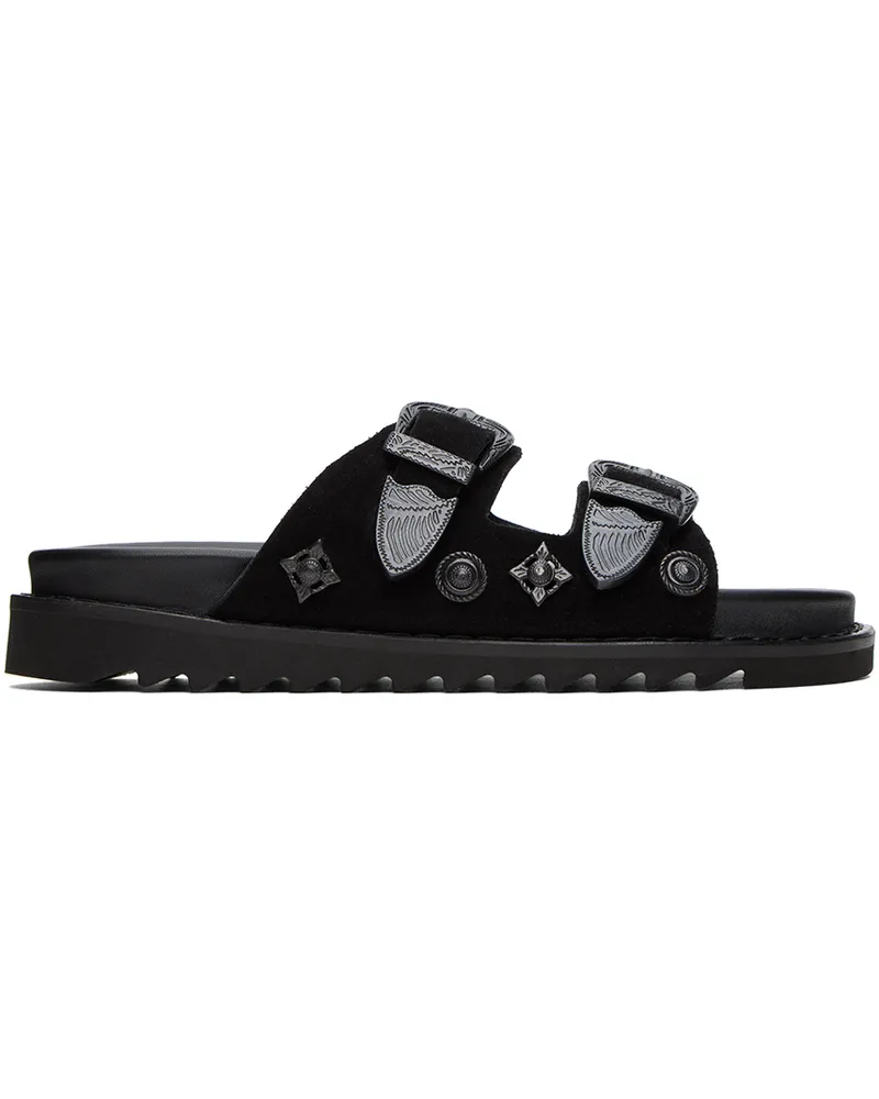 Toga SSENSE Exclusive Black Buckle Sandals Aj844