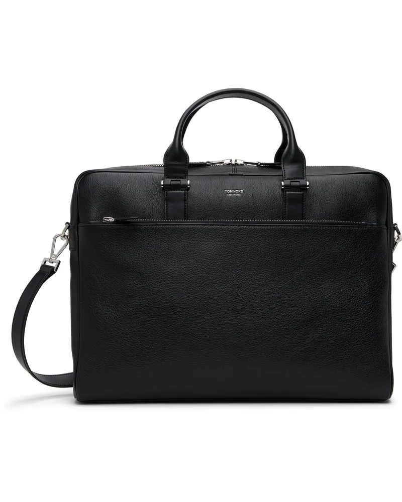 Tom Ford Black Grain Leather Slim Briefcase 1n001black