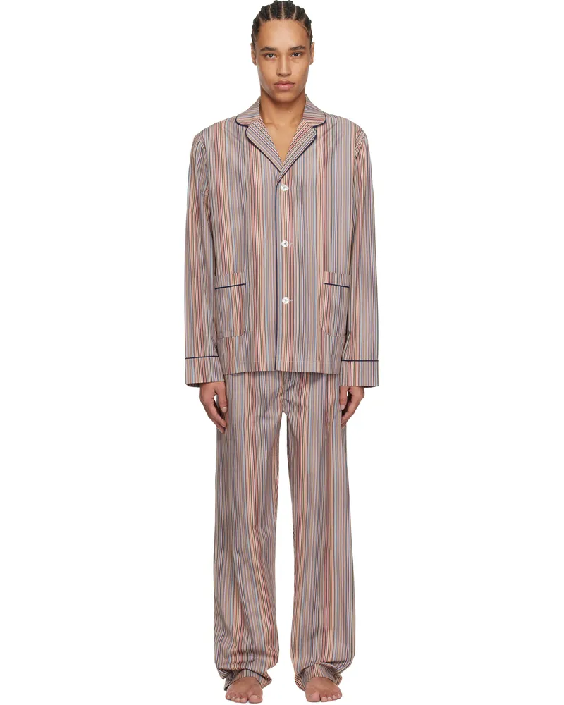 Paul Smith Multicolor 'Signature Stripe' Cotton Pyjama Set 92