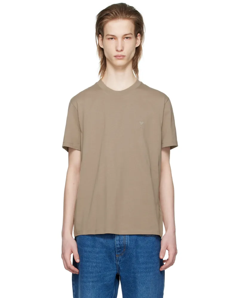 AMI Paris Taupe Ami de Cœur T-Shirt 2811