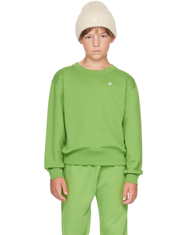 Acne Studios Kids Green Patch Sweatshirt Herb