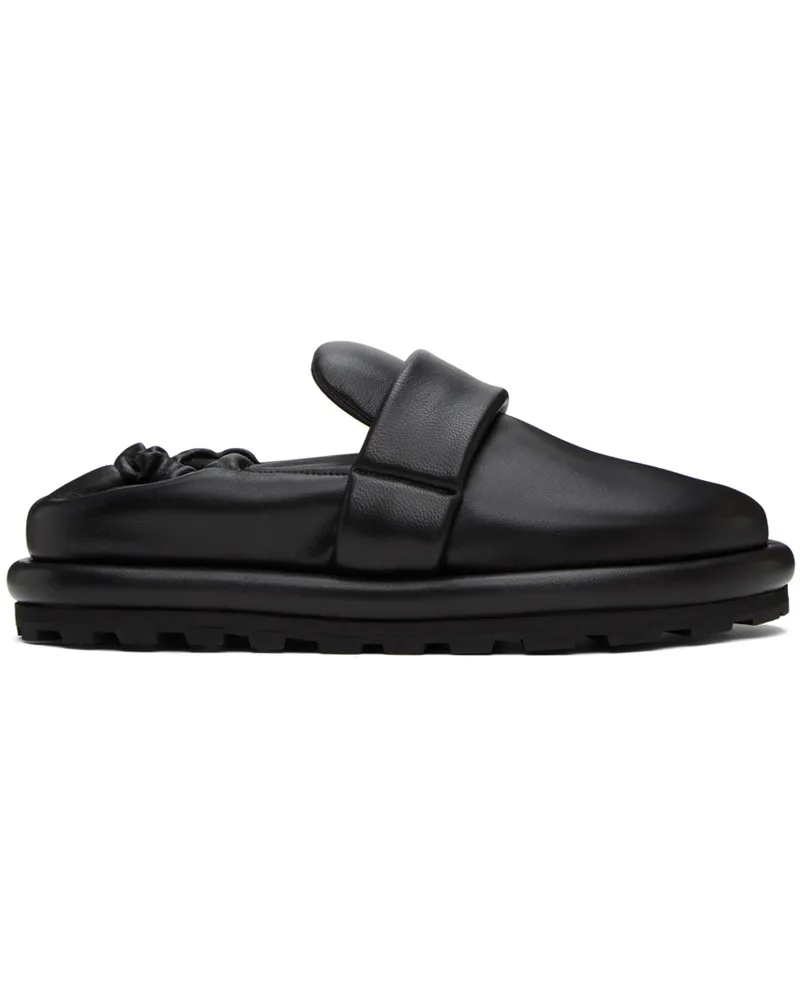 Jil Sander Black Strap Sabot Loafers 001