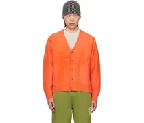 Orange Button Cardigan