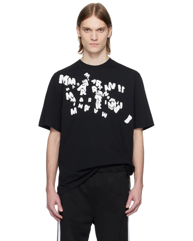 Marni Black 'Marni' Caos Logo T-shirt Mcn99