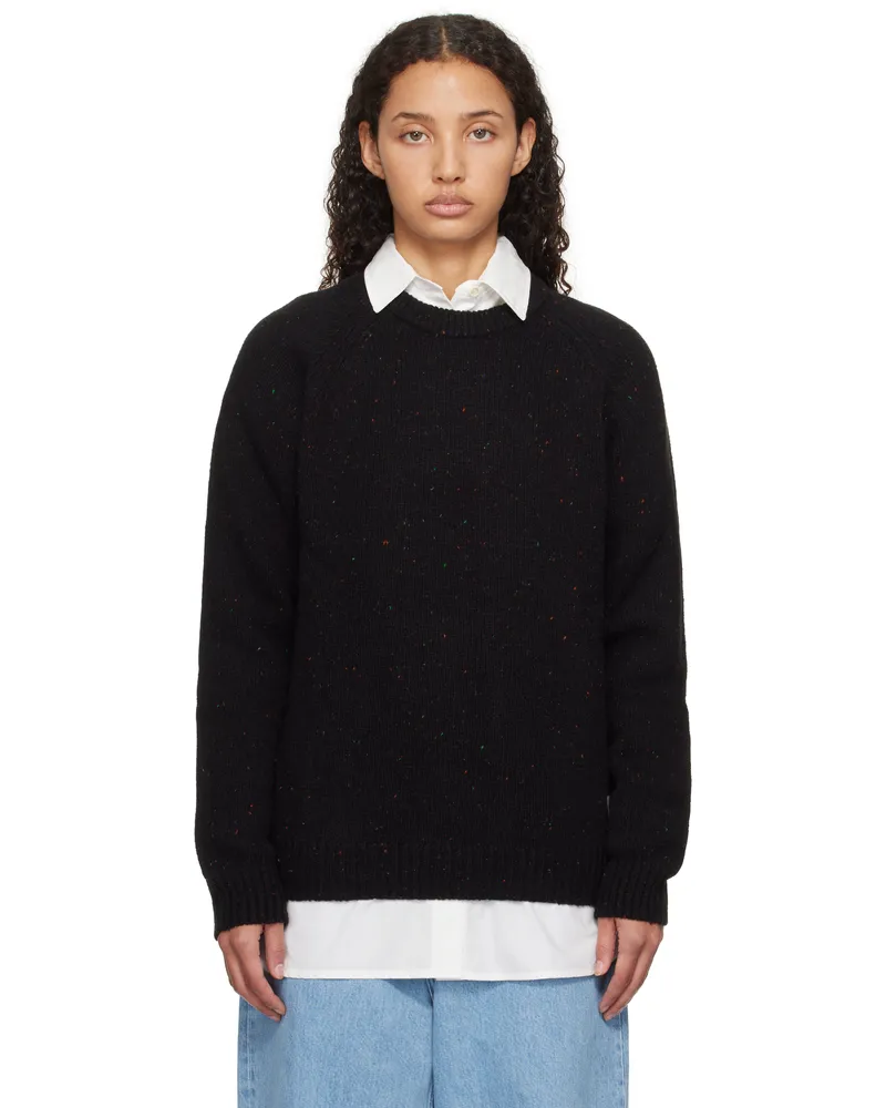 Carhartt WIP Black Anglistic Sweater Speckled