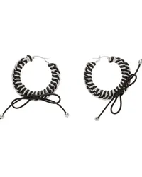 CHOPOVA LOWENA Black & White Nimbus Mini Hoops Black