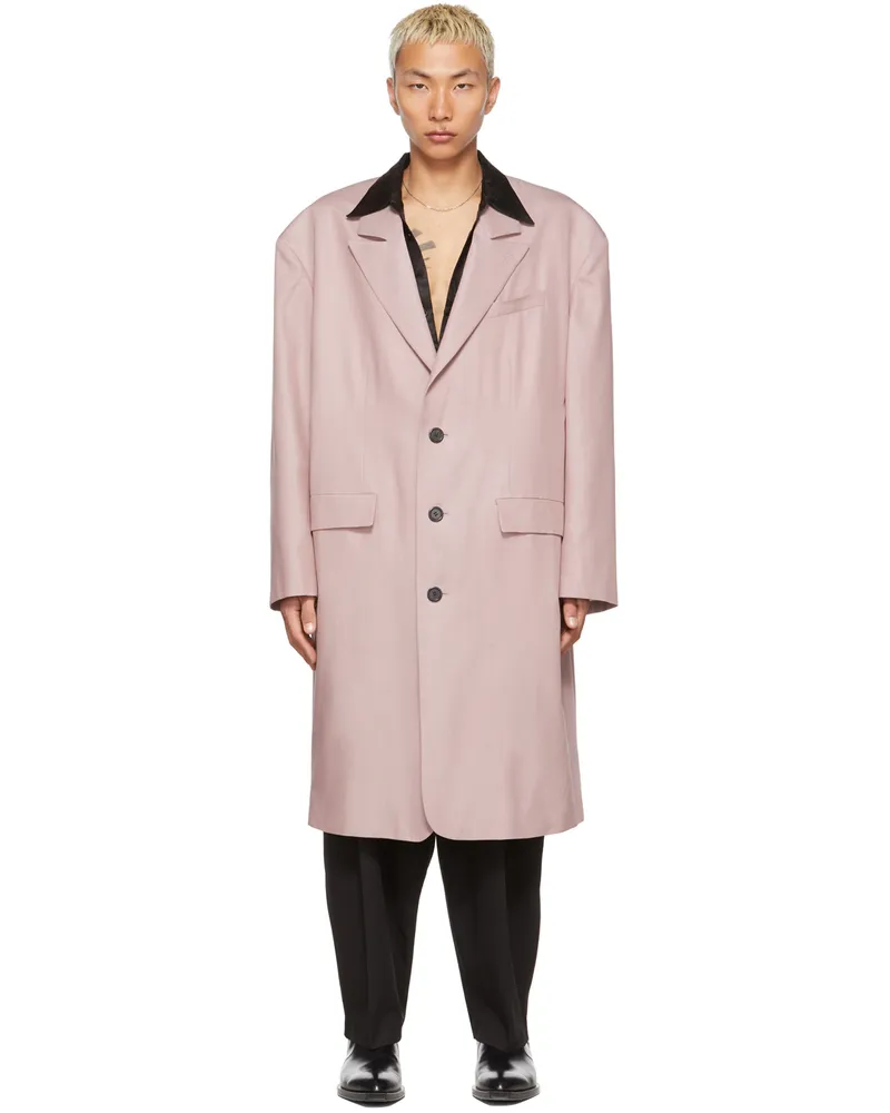 LU'U DAN SSENSE Exclusive Pink 90's Tailored Coat Pink