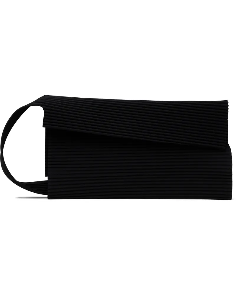 Issey Miyake Black Overlap Bag 15-black
