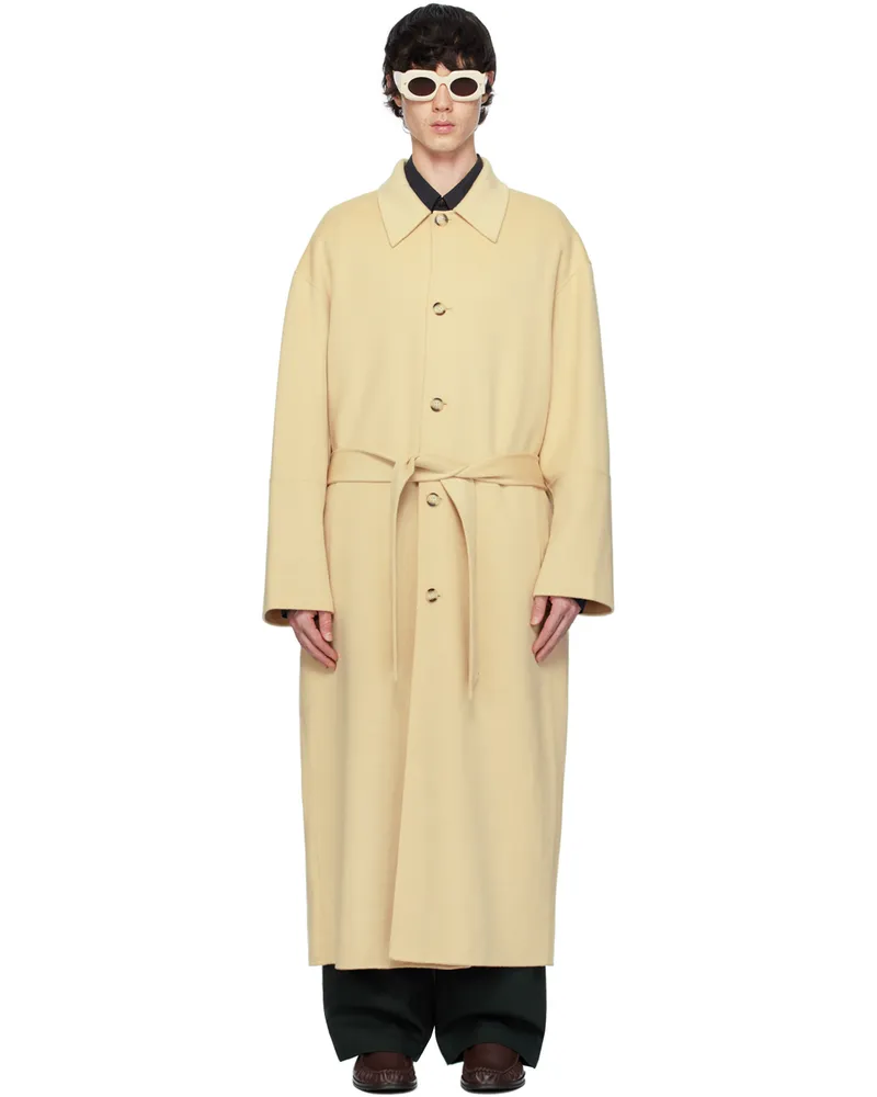 Nanushka Beige Lucian Coat Creme