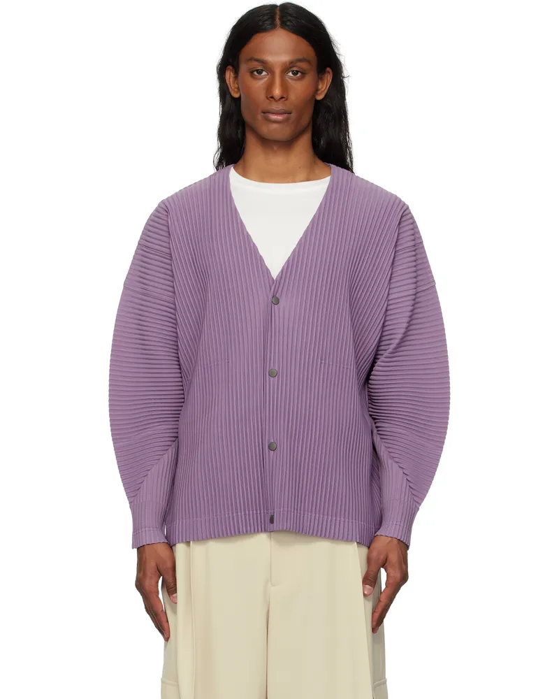 Issey Miyake Purple Monthly Color April Cardigan 82-viola