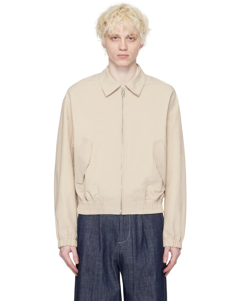 LE 17 SEPTEMBRE Off-White Oversized Bomber Jacket Ivory