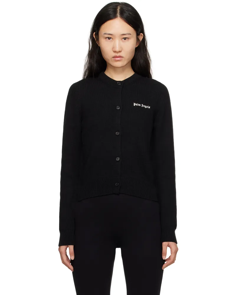 Palm Angels Black Classic Cardigan Black