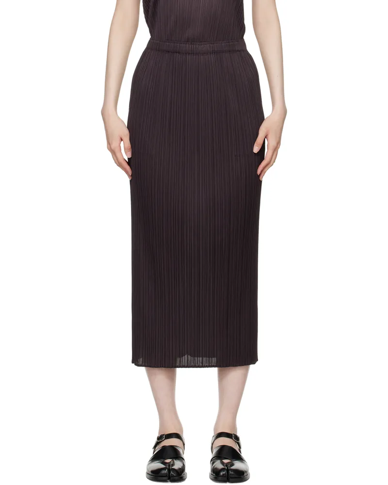 Issey Miyake Black Monthly Colors April Midi Skirt 09