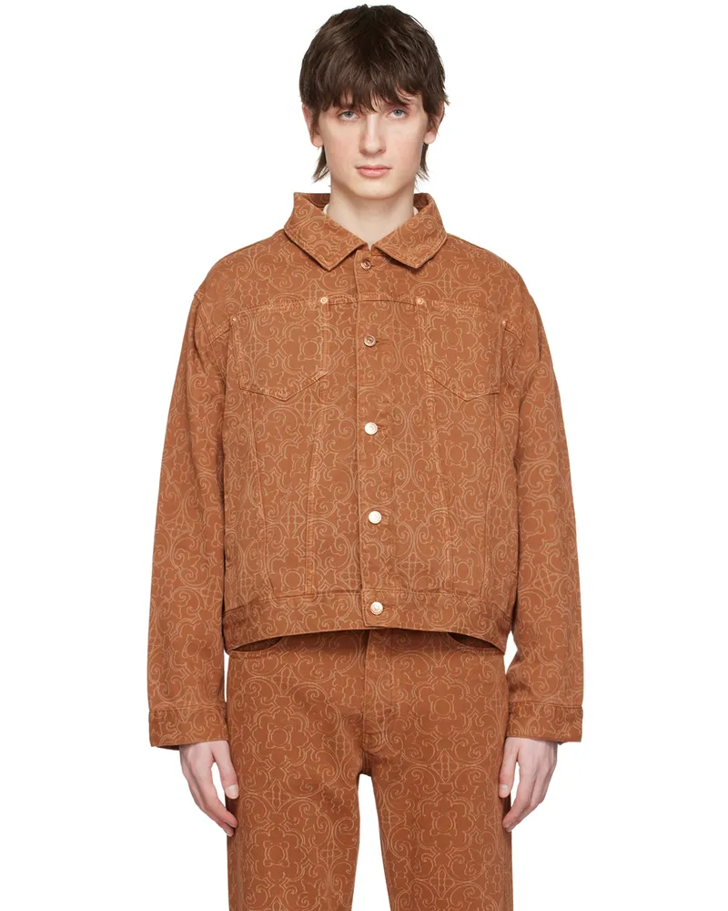 Drôle de Monsieur Brown 'La Veste Jeans Faïence' Denim Jacket Cognac