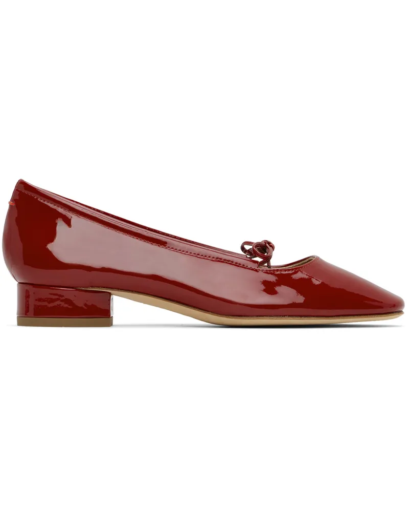 aeyde Red Darya Ballerina Flats Cranberry