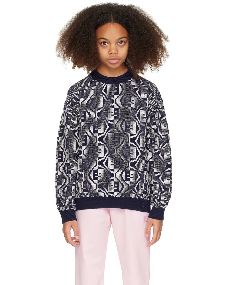 Acne Studios Kids Navy Crewneck Sweater Navy
