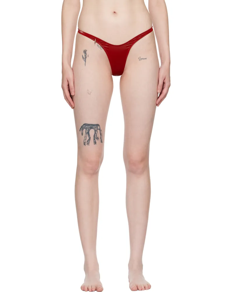 Poster Girl Red Team Bikini Bottoms Red