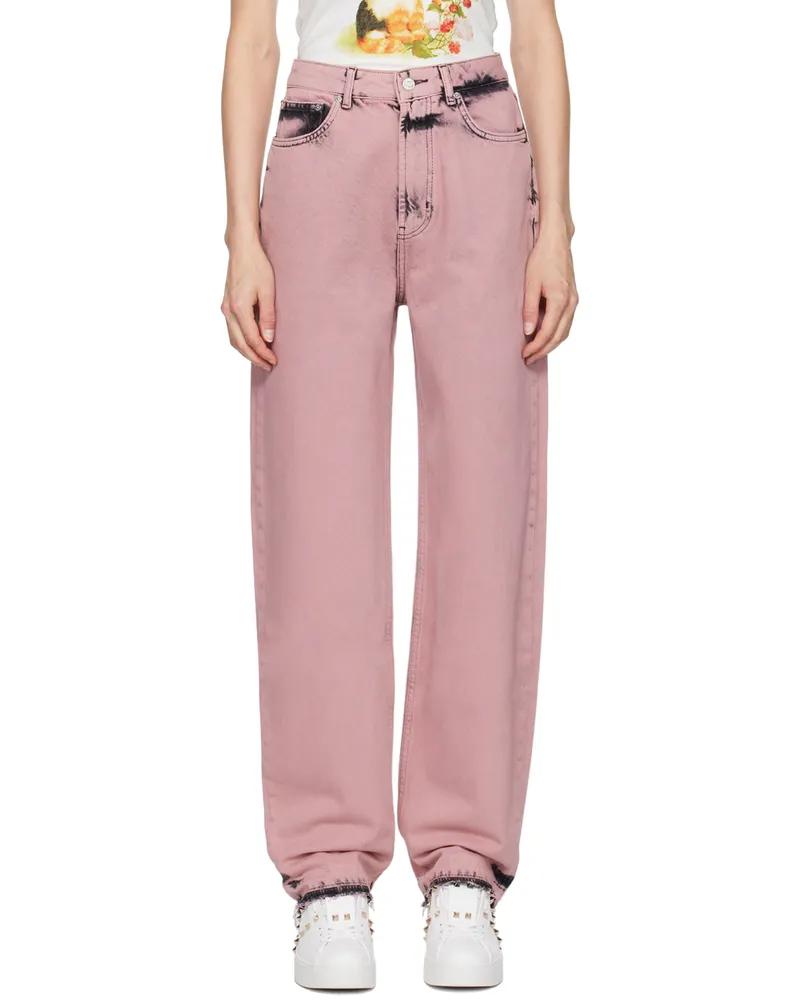 Moschino Pink Frayed Jeans 1181