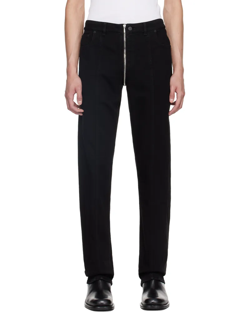 Thierry Mugler Black Zipped Jeans Black