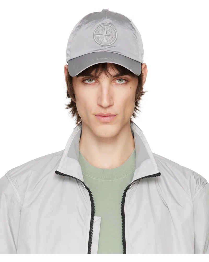 Stone Island Gray Nylon Metal ECONYL Cap V0061