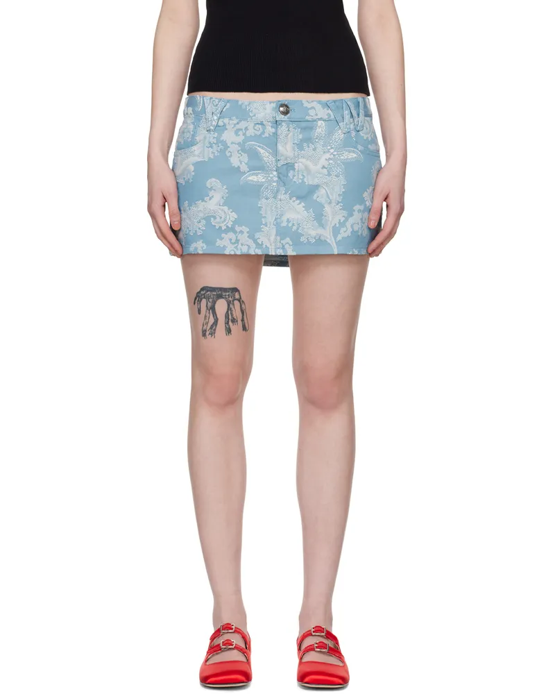 Vivienne Westwood Blue & Off-White Foam Miniskirt K203