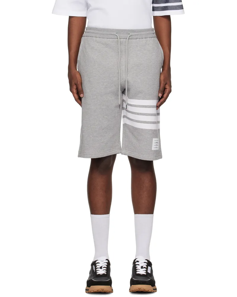 Thom Browne Gray Classic Loopback 4-Bar Shorts 068