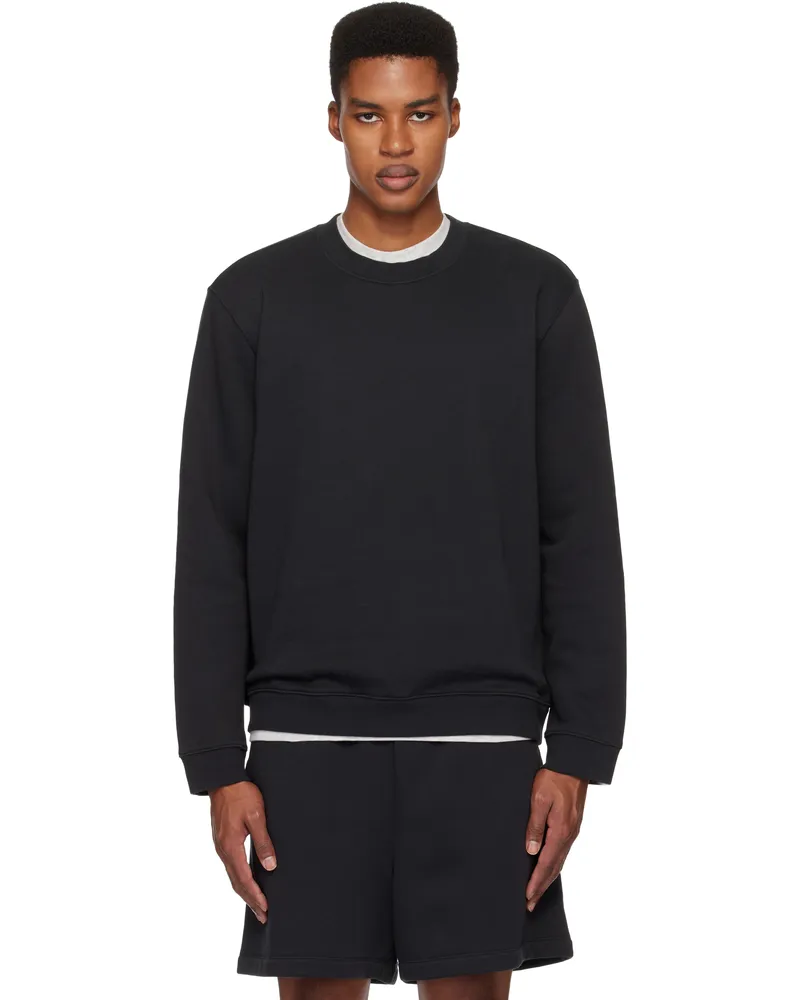 SKIMS Black Fleece Lounge Classic Crewneck Sweatshirt Washed