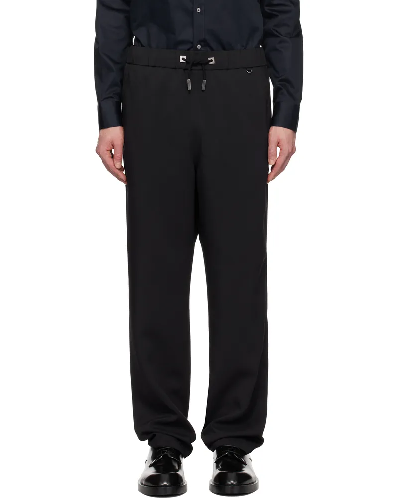 Wooyoungmi Black Drawstring Trousers Black940b
