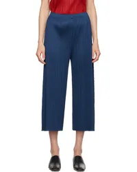 Issey Miyake Blue Monthly Colors June Trousers Dark