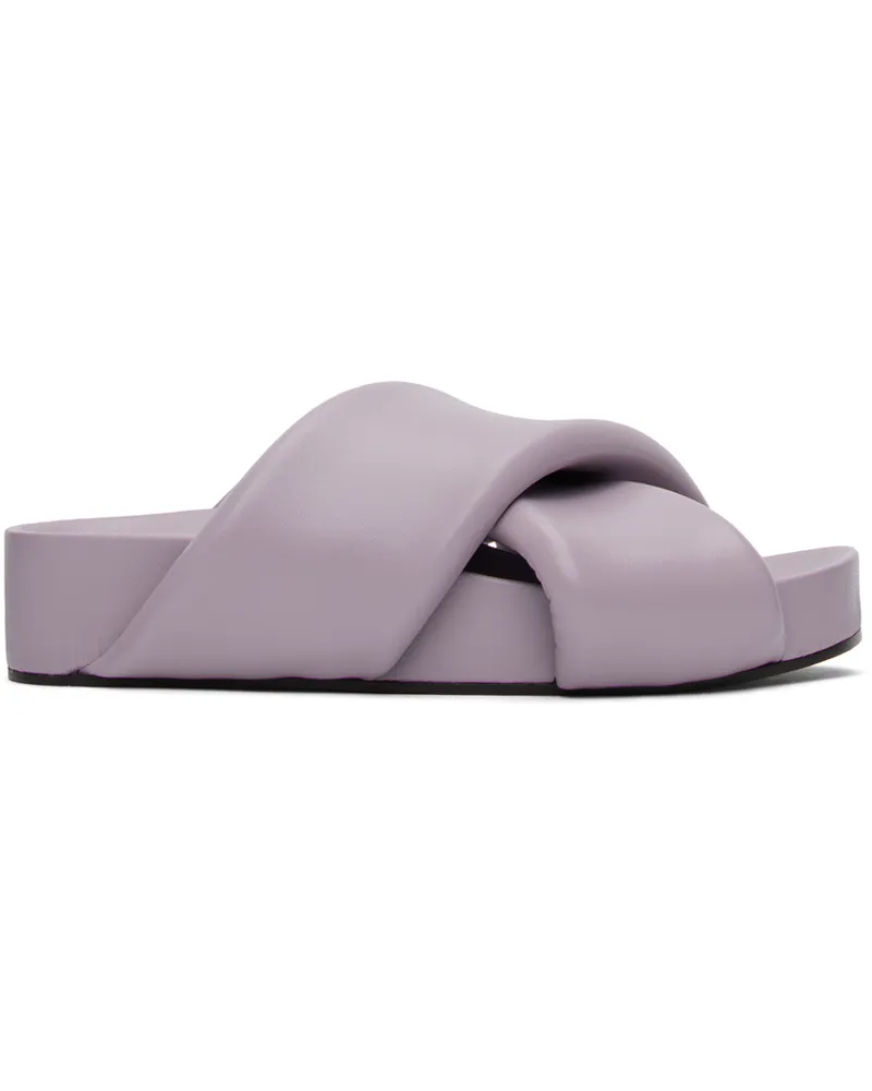 Jil Sander Purple Padded Slides 518