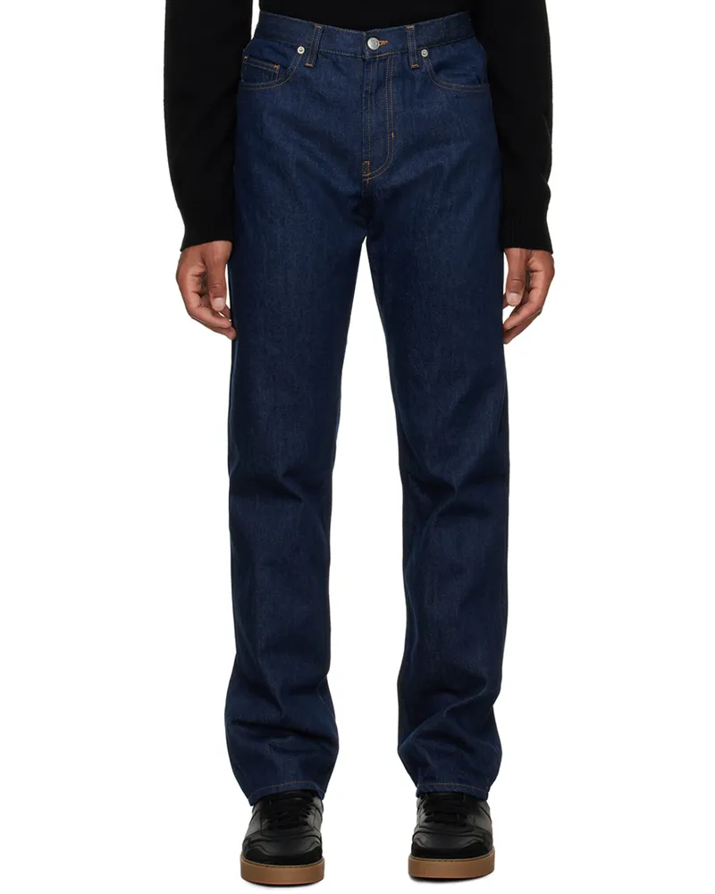 Norse Projects Navy Five-Pocket Jeans Indigo