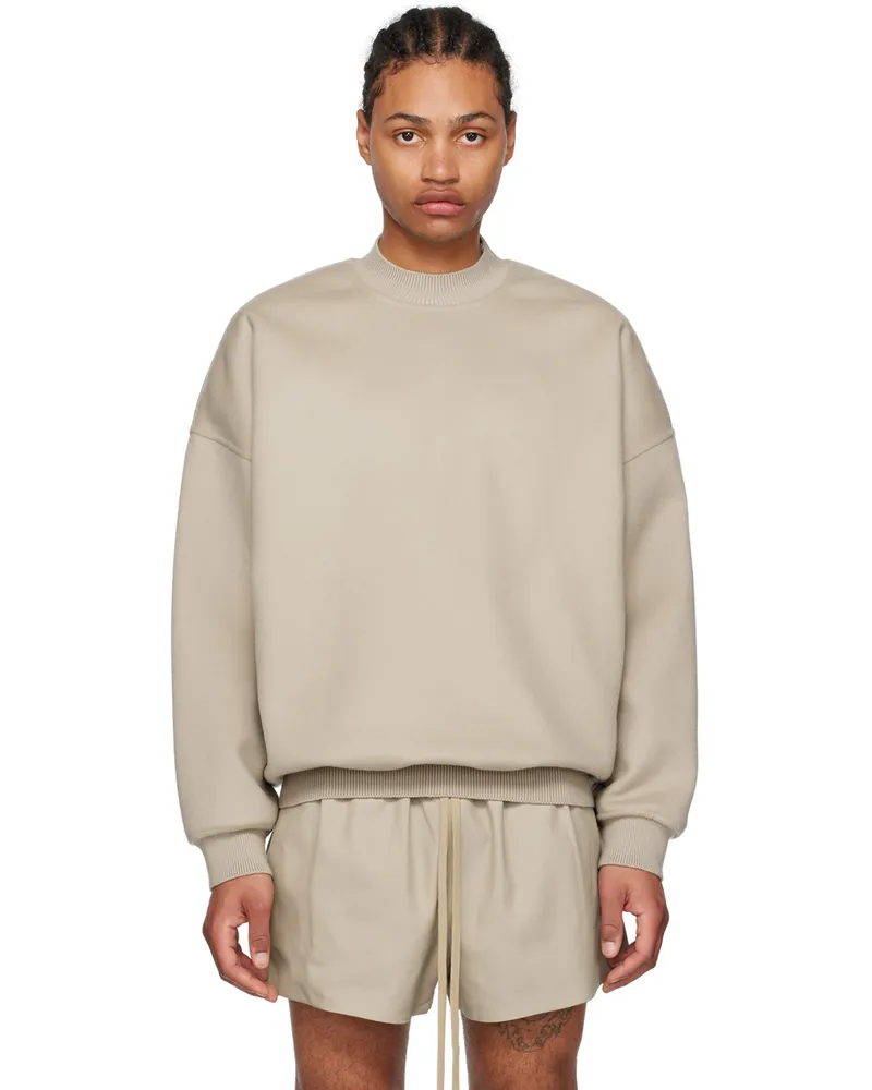 Fear of God Taupe Crewneck Sweater Dusty