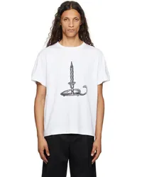 Simone Rocha White Candle Logo T-Shirt White