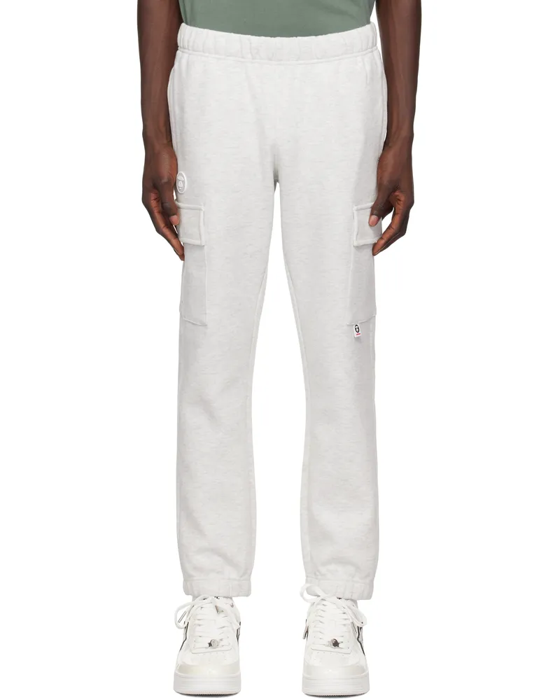 AAPE by A Bathing Ape Gray 'AAPE Now' Sweat Cargo Pants Wh2