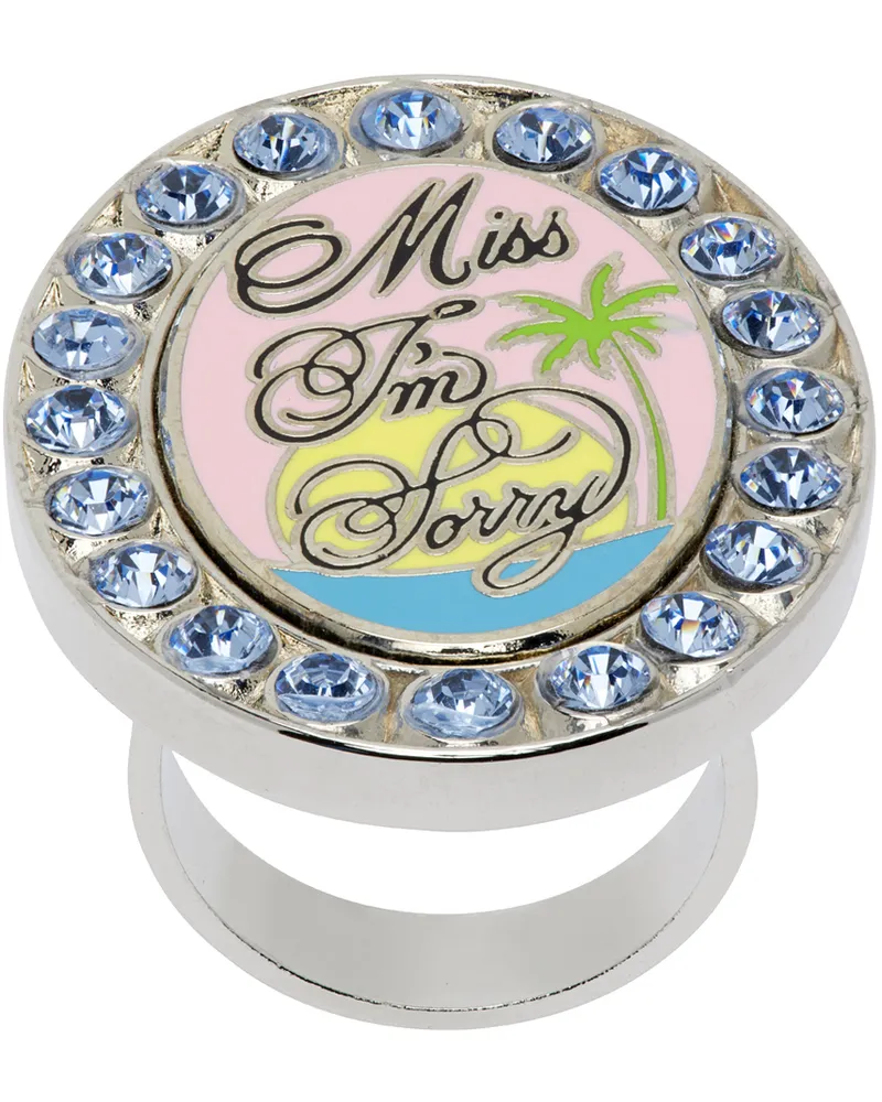 Petra Collins SSENSE Exclusive Silver Tarina Tarantino Edition Sorry Sunset Ring Silver