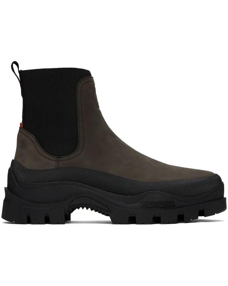 Moncler Brown Larue Chelsea Boots Espresso