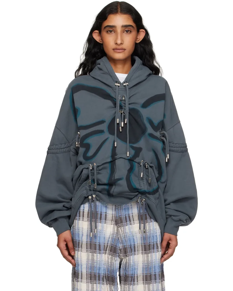 Collina Strada Gray Burst Hoodie Charcoal
