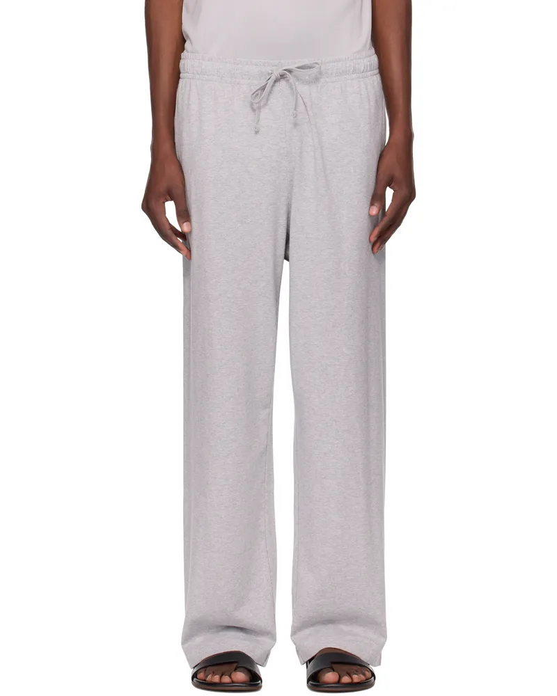 SKIMS Gray Jersey Lounge Relaxed Straight Leg Sweatpants Mid
