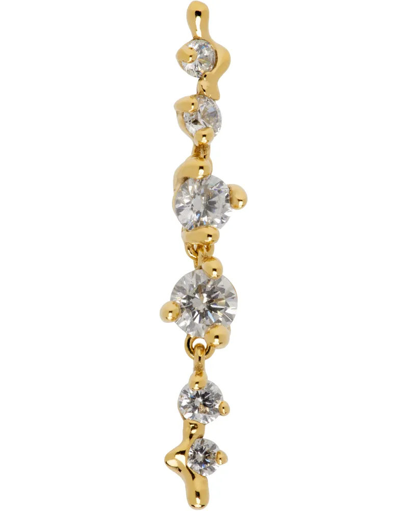 Maria Black Gold Arctic Medium Single Earring Goldplated