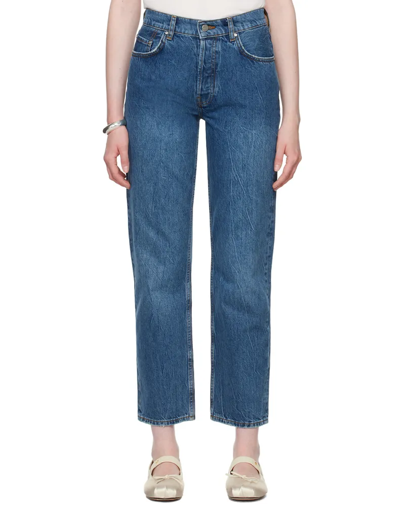 Anine Bing Blue Benson Jeans Washed