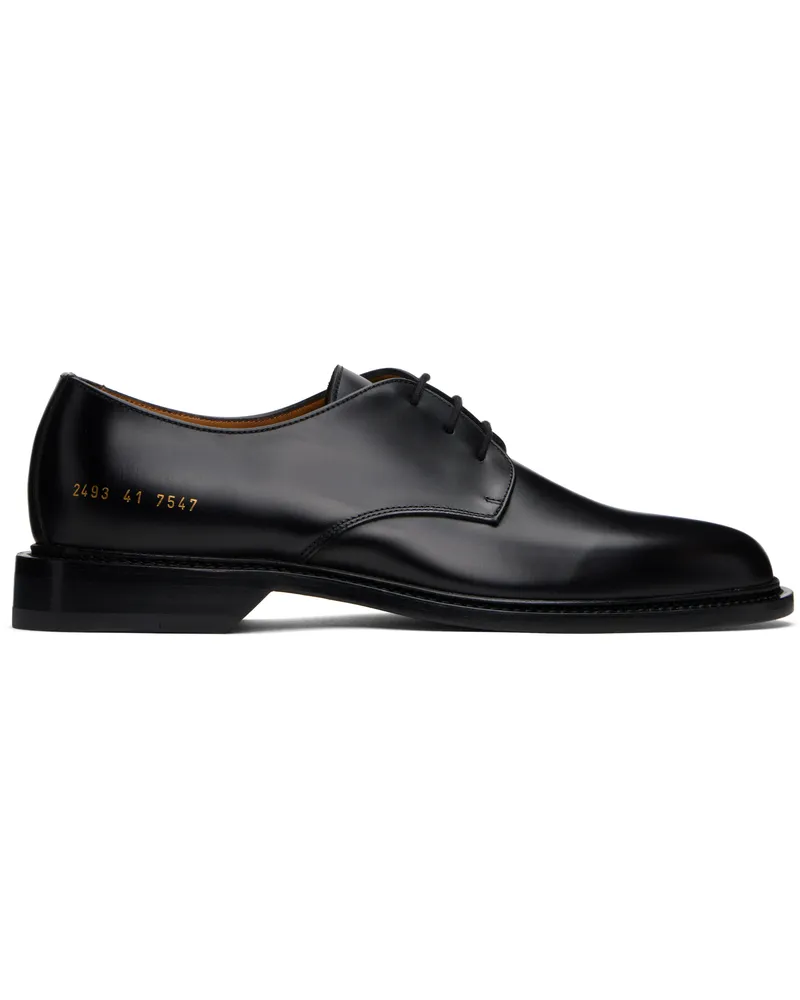 Common Projects Black Polished Leather Derbys *7547