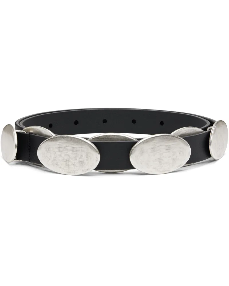 Anderson's Black Slim Nappa Calf Leather Belt N1