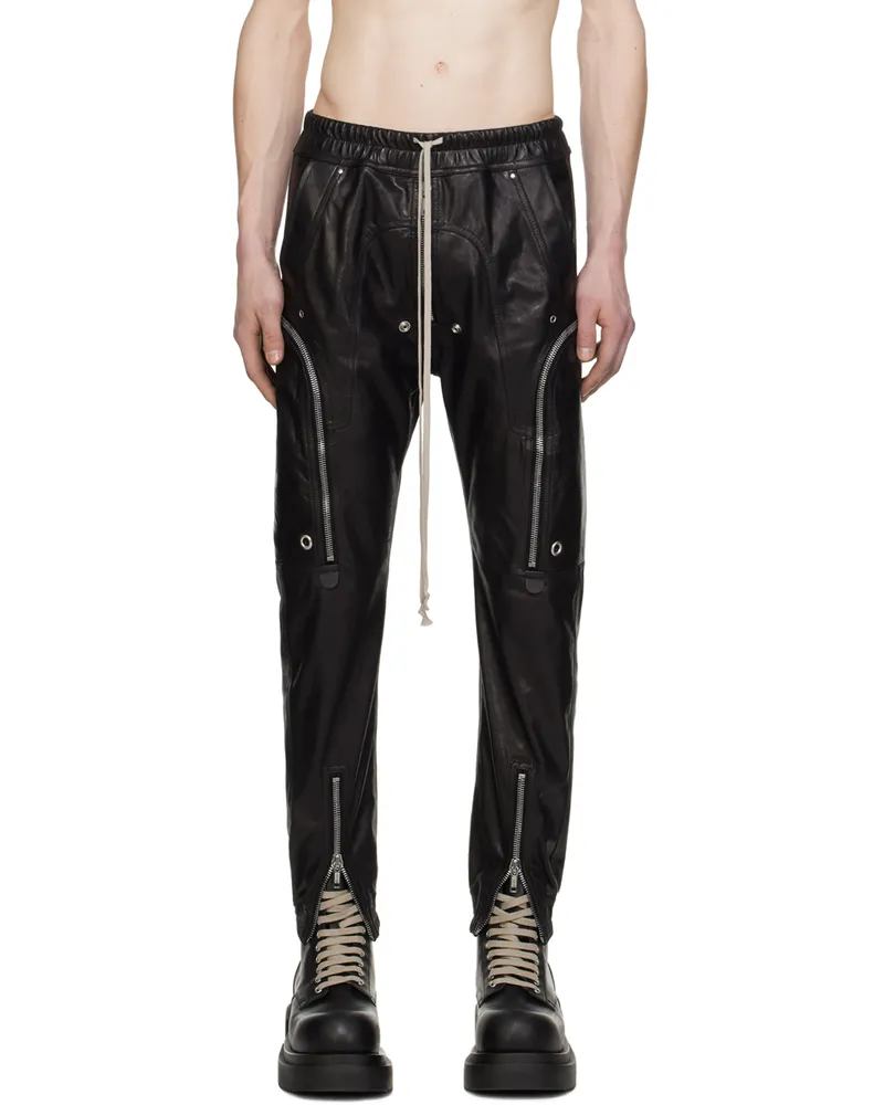 Rick Owens Black Bauhaus Leather Pants 09