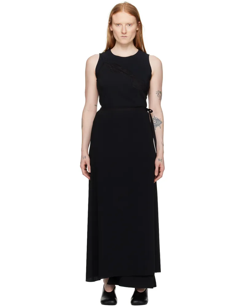 Maison Margiela Black Layered Maxi Dress 962