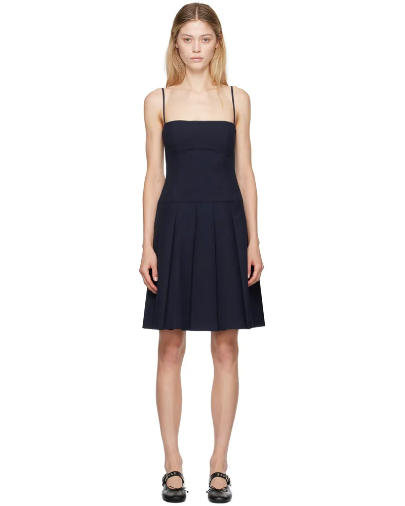 Sandy Liang Navy Roo Midi Dress 409